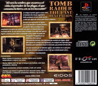 Tomb Raider: The Last Revelation - Box - Back Image