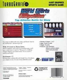 World Sports Competition - Box - Back Image