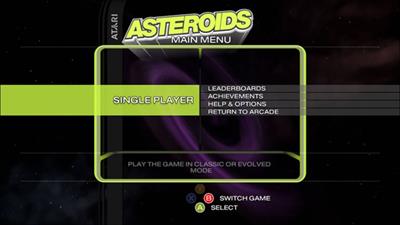 Asteroids & Deluxe - Screenshot - Game Select Image
