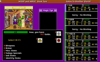 Might and Magic: Book Two: Gates to Another World! - Screenshot - Gameplay Image