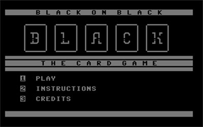 Black on Black: The Card Game - Screenshot - Game Select Image
