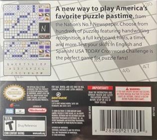 USA Today Crossword Challenge - Box - Back Image