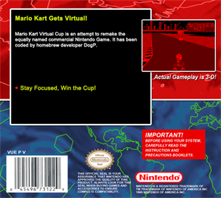 Mario Kart: Virtual Cup - Fanart - Box - Back Image
