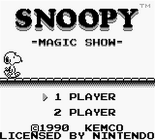 Snoopy's Magic Show - Screenshot - Game Title Image