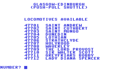 Scot Rail Express - Screenshot - Game Select Image