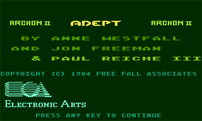Archon II: Adept - Screenshot - Game Title Image