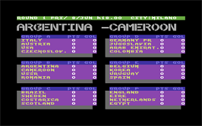 World Cup 90 - Screenshot - Gameplay Image