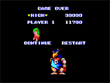 Wonder Boy - Screenshot - Game Over Image