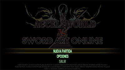Accel World vs. Sword Art Online - Screenshot - Game Title Image