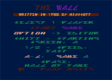 The Wall - Screenshot - Game Title Image