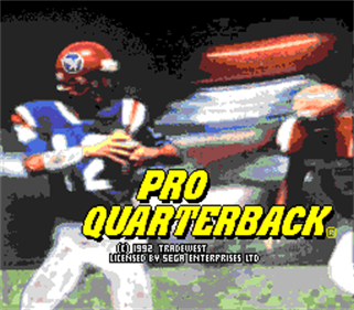Pro Quarterback - Screenshot - Game Title Image