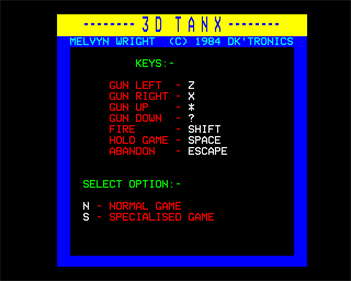 3D Tanx - Screenshot - Game Select Image