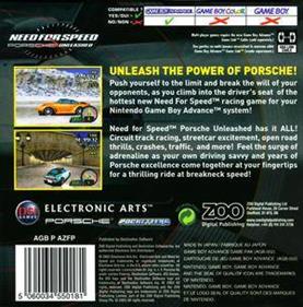 Need for Speed: Porsche Unleashed - Box - Back Image