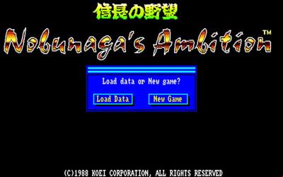 Nobunaga's Ambition - Screenshot - Game Title Image