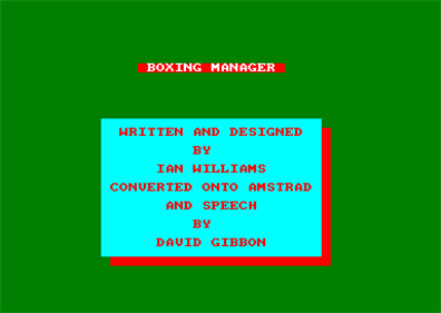 Boxing Manager  - Screenshot - Game Title Image