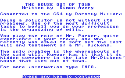 House Out of Town - Screenshot - Game Title Image