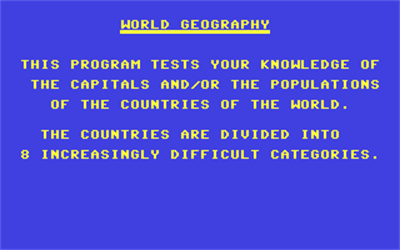 World Geography - Screenshot - Game Title Image