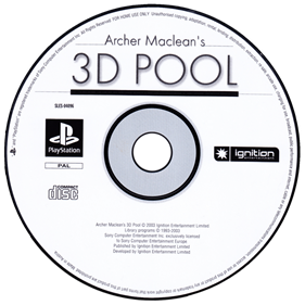 Archer Maclean's 3D Pool - Disc Image