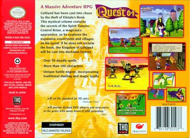 Quest 64 - Box - Back Image