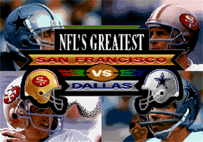 NFL's Greatest: San Francisco vs. Dallas 1978-1993 - Screenshot - Game Title Image