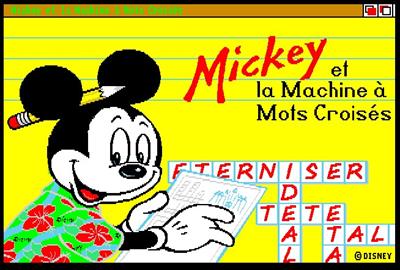 Mickey Et La Machine A Mots Croisés - Screenshot - Game Title Image