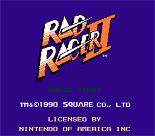 Rad Racer II - Screenshot - Game Title Image
