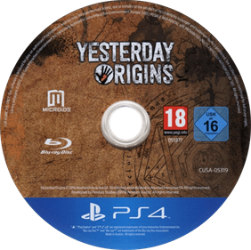 Yesterday Origins - Disc Image