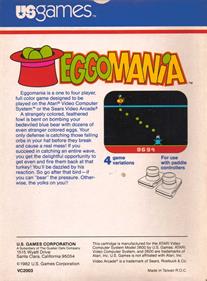 Eggomania - Box - Back Image