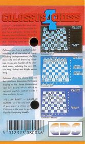 Colossus Chess 4 - Box - Back Image