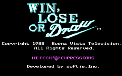 Win, Lose or Draw - Screenshot - Game Title Image