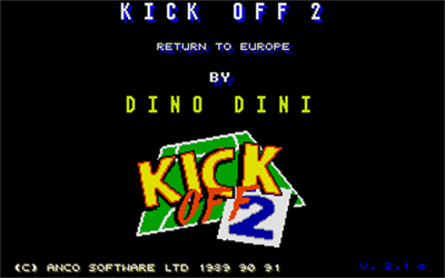 Kick Off 2: Return to Europe - Screenshot - Game Title Image