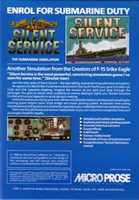 Silent Service - Box - Back Image