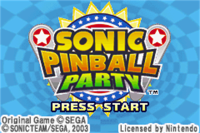 Sonic Pinball Party - Screenshot - Game Title Image