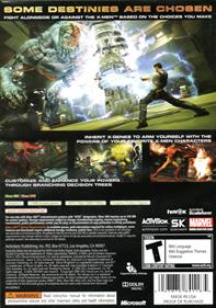 X-Men: Destiny - Box - Back Image