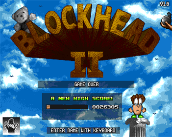 Blockhead II - Screenshot - Game Over Image