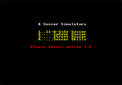 4 Soccer Simulators - Screenshot - Game Select Image