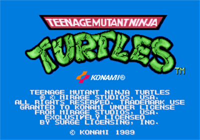 Teenage Mutant Ninja Turtles - Screenshot - Game Title Image