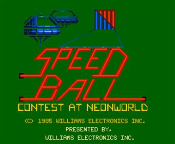 Speed Ball: Contest at Neonworld - Screenshot - Game Title Image