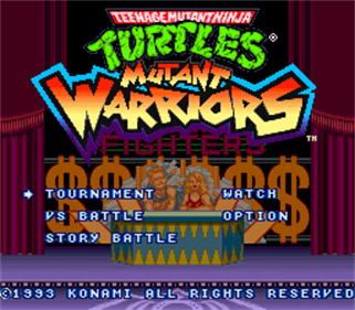 Teenage Mutant Ninja Turtles: Tournament Fighters - Screenshot - Game Title Image