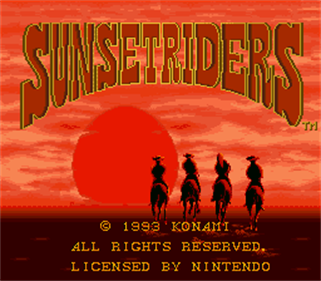 Sunset Riders - Screenshot - Game Title Image