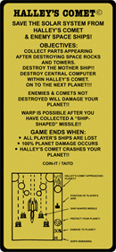 Halley's Comet - Arcade - Controls Information Image