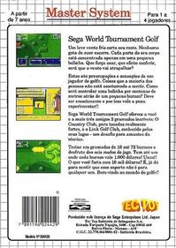 Sega World Tournament Golf - Box - Back Image