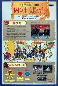 SD Gundam Sangokushi Rainbow Tairiku Senki - Arcade - Controls Information Image