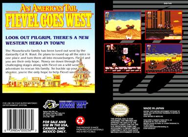 An American Tail: Fievel Goes West - Box - Back Image