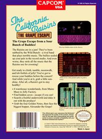 The California Raisins: The Grape Escape - Box - Back Image