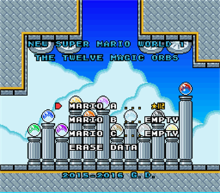 New Super Mario World 1: The Twelve Magic Orbs - Screenshot - Game Title Image