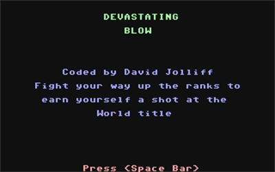 Devastating Blow - Screenshot - Game Title Image