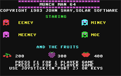 Munch Man 64 - Screenshot - Game Title Image