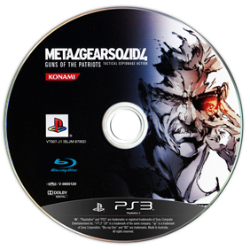 Metal Gear Solid 4: Guns of the Patriots - Fanart - Disc Image