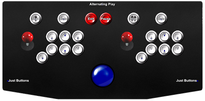 The First Funky Fighter - Arcade - Controls Information Image